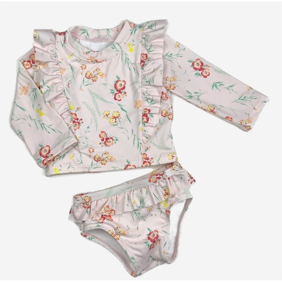 EUC JANIE AND JACK BATHING SUITE  6-12 MONTHS - Picture 1 of 2